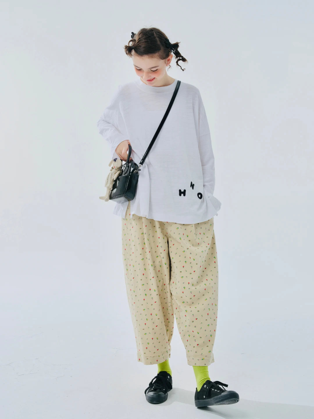 Floral Pattern Relaxed Pants