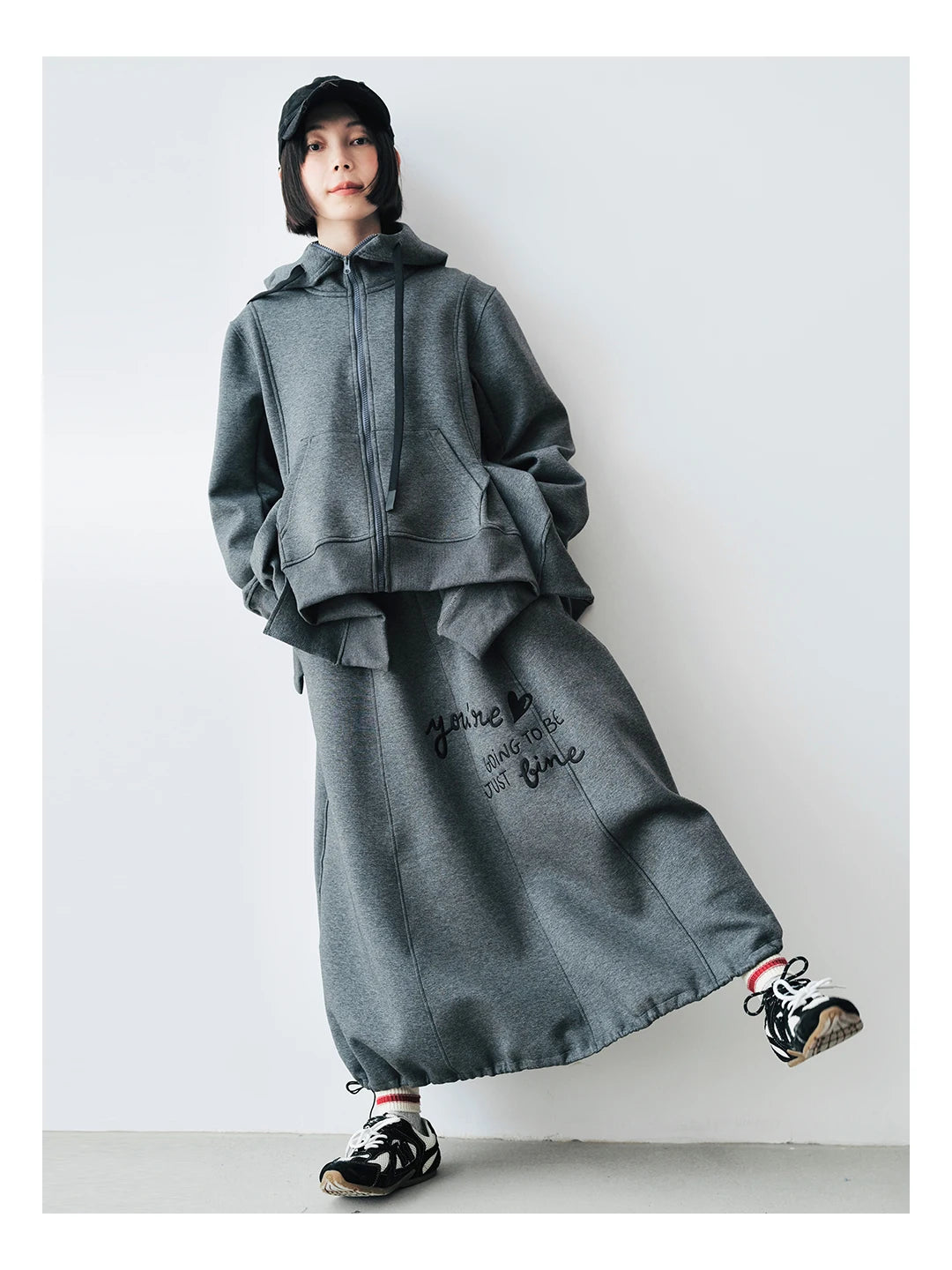 Charlotte Grey Zip-Up Hoodie