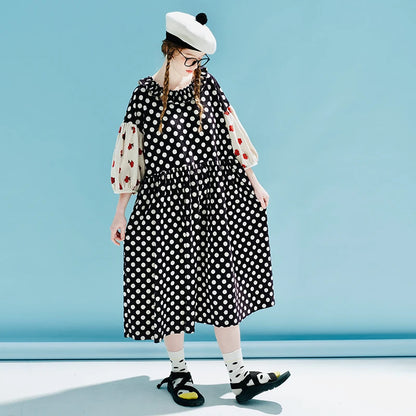 Manon Polka Dot Patchwork Dress