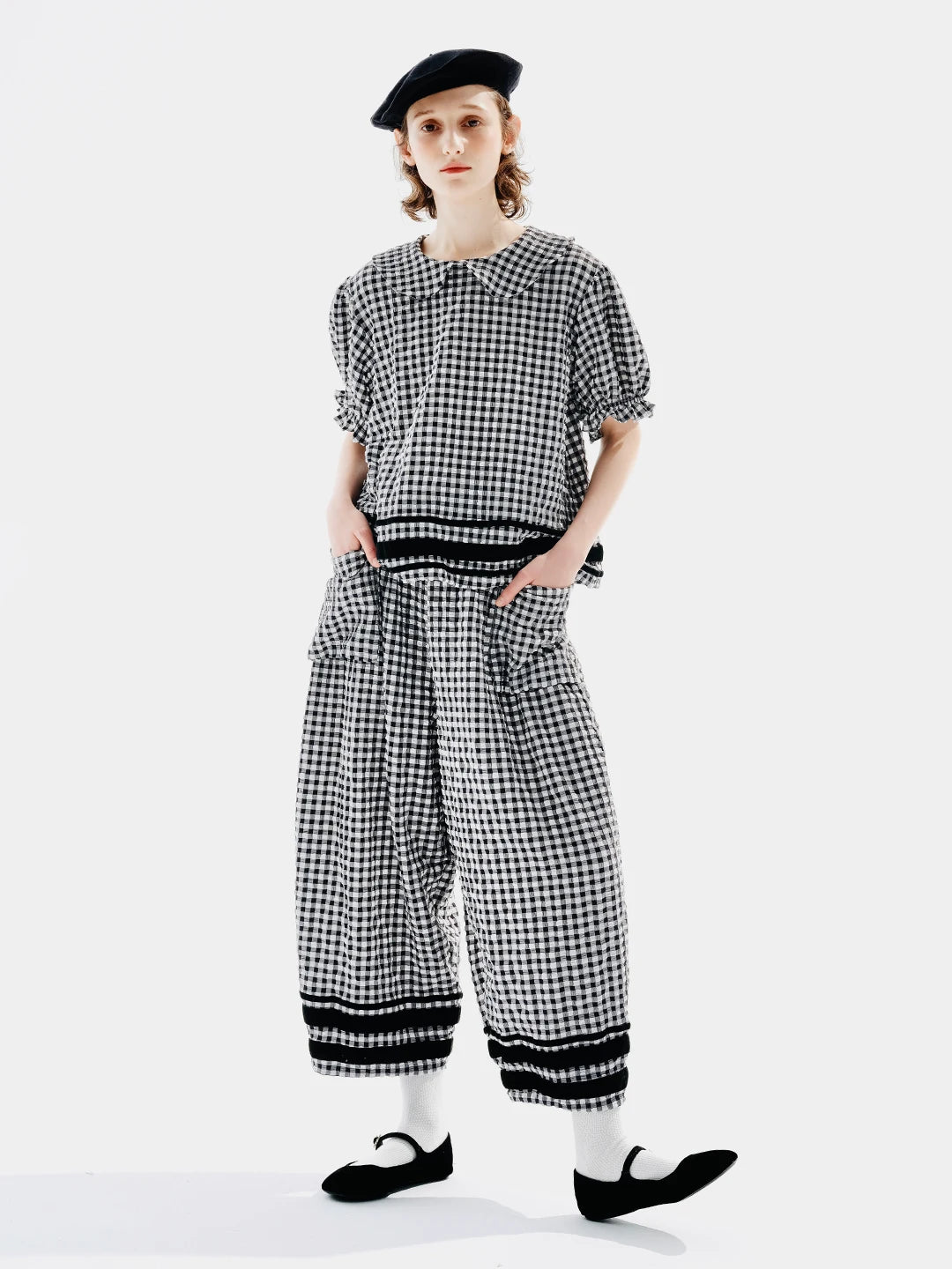 Black & White Gingham Lounge Pants
