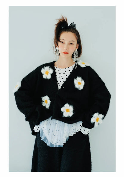 Camille Floral Accent Cardigan