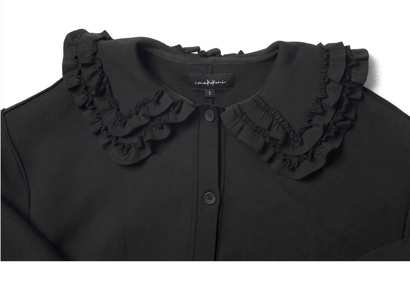 Ruffled Collar Oversized Coat