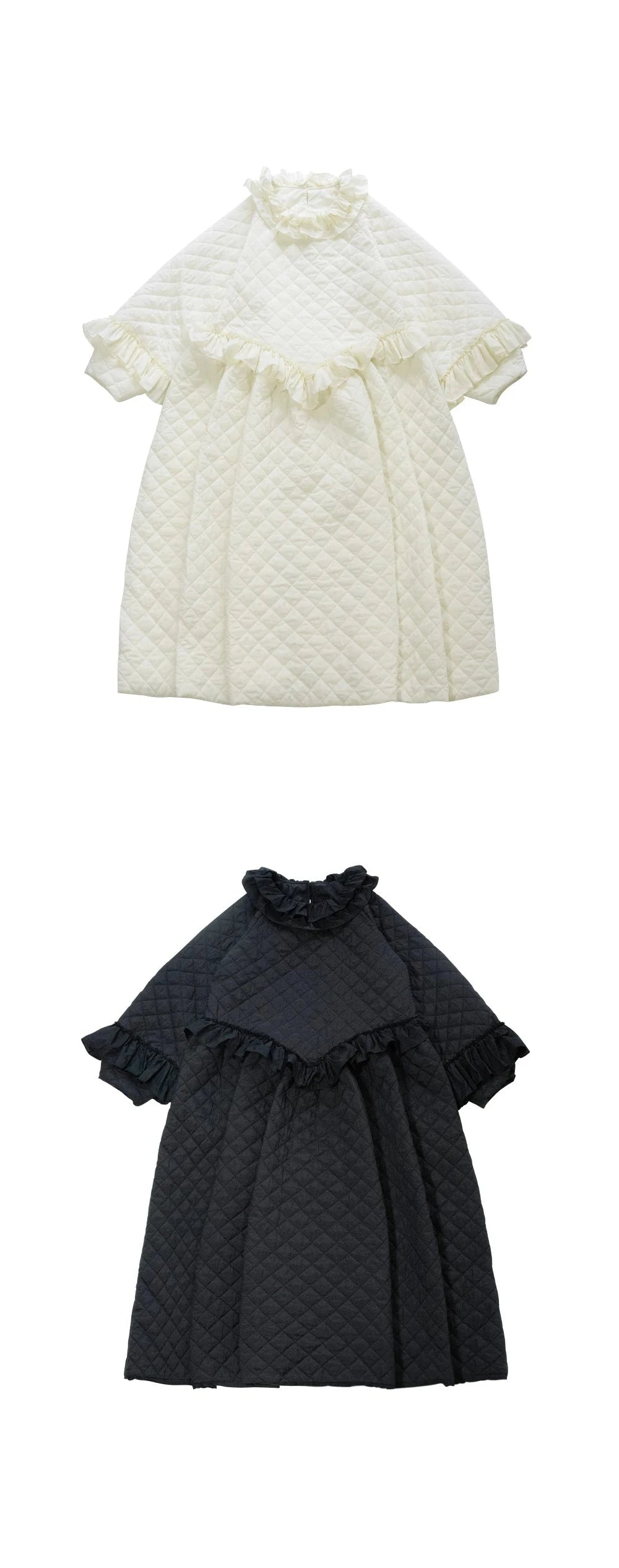 Elise Ruffled Quilted Dress
