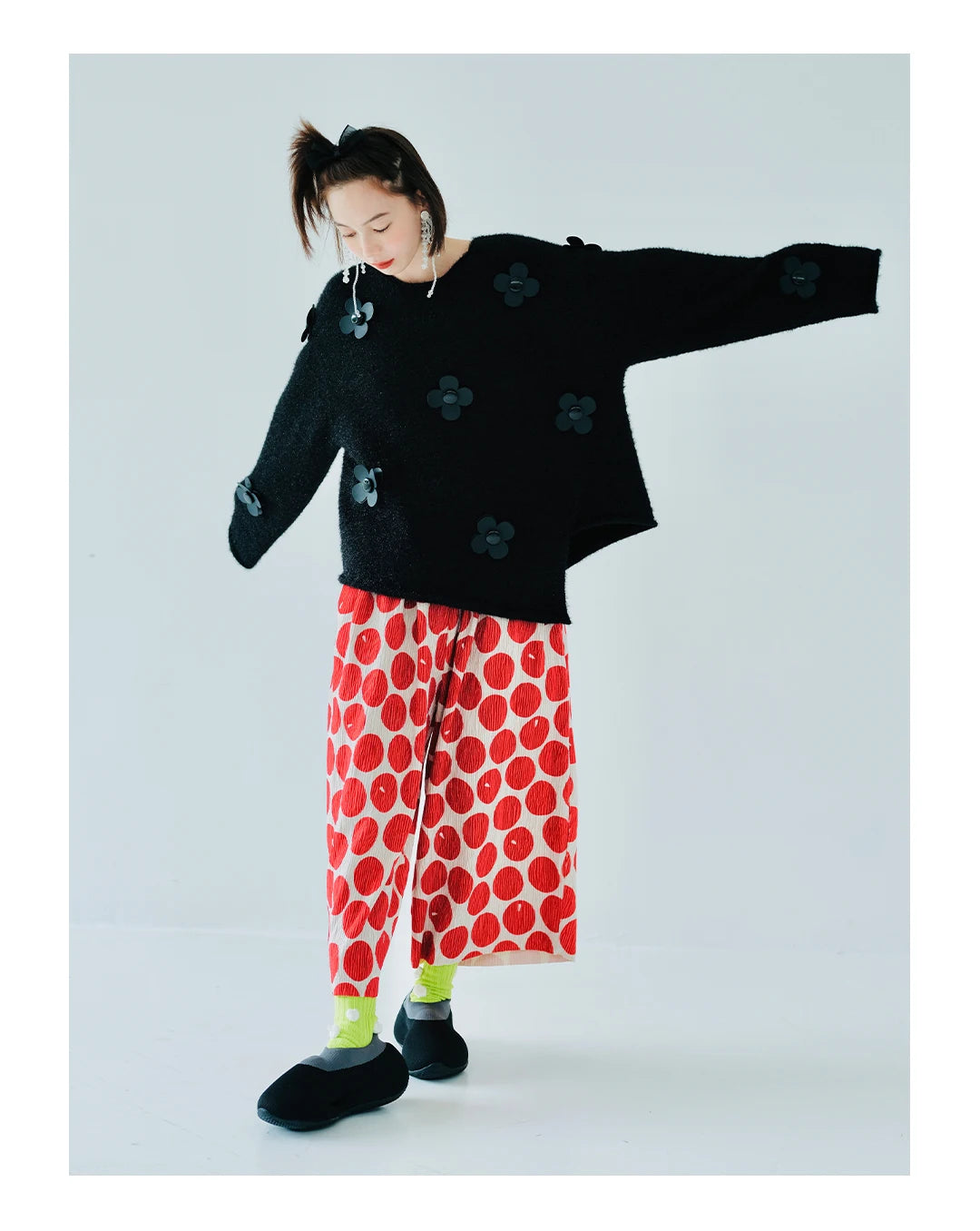 Mila Flower Appliqué Sweater