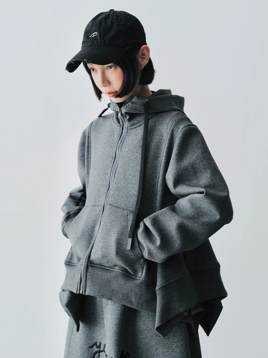 Charlotte Grey Zip-Up Hoodie