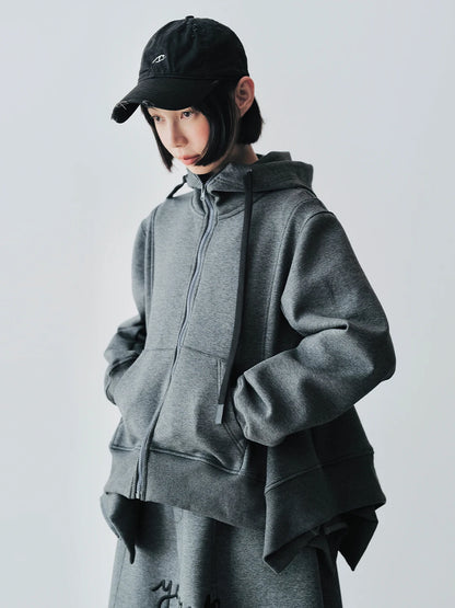 Charlotte Grey Zip-Up Hoodie