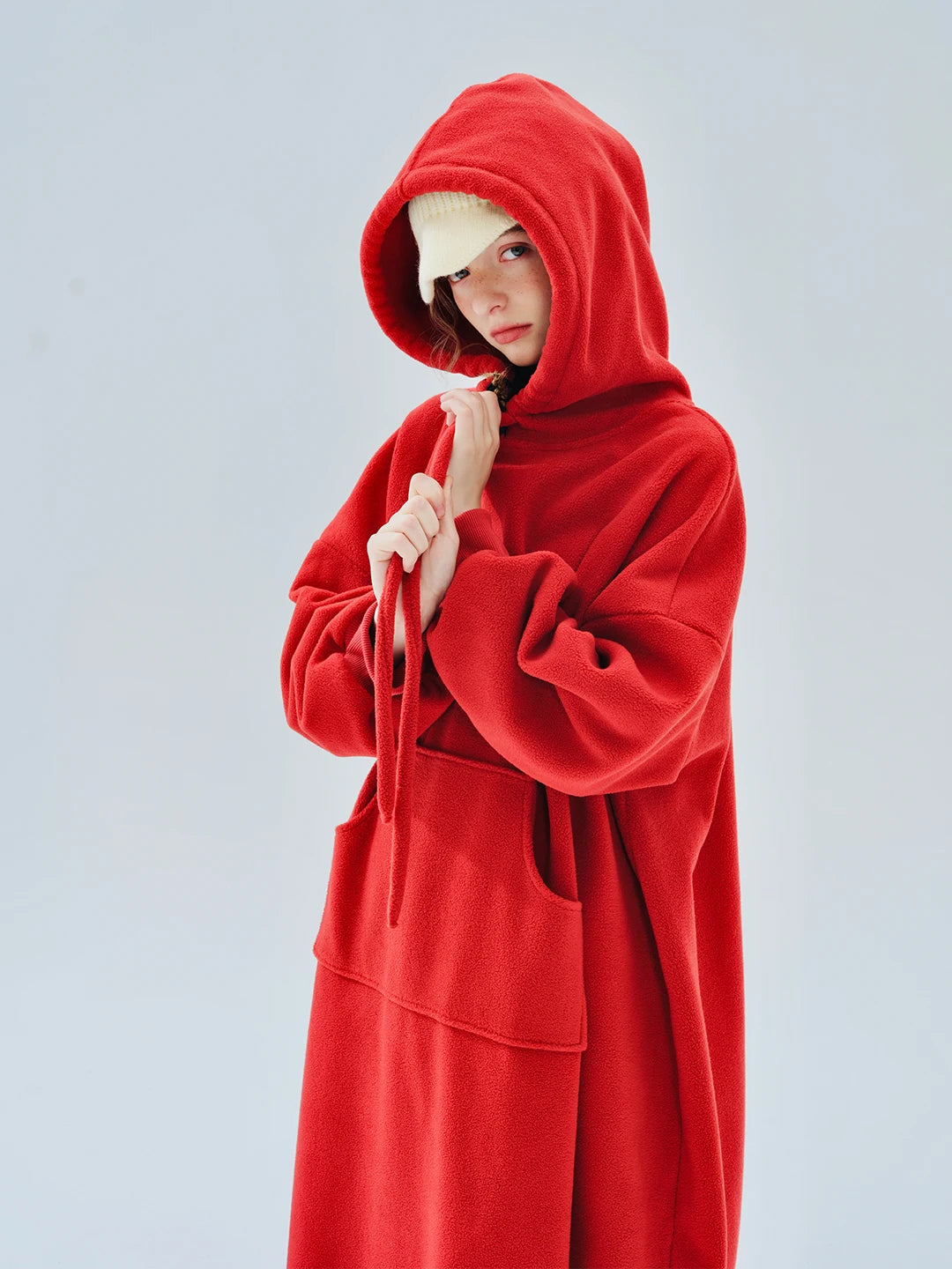 Clara Oversized Red Sweatshirt Dress