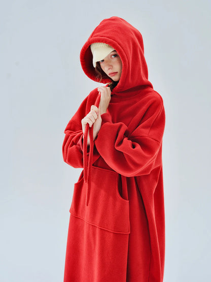 Clara Oversized Red Sweatshirt Dress