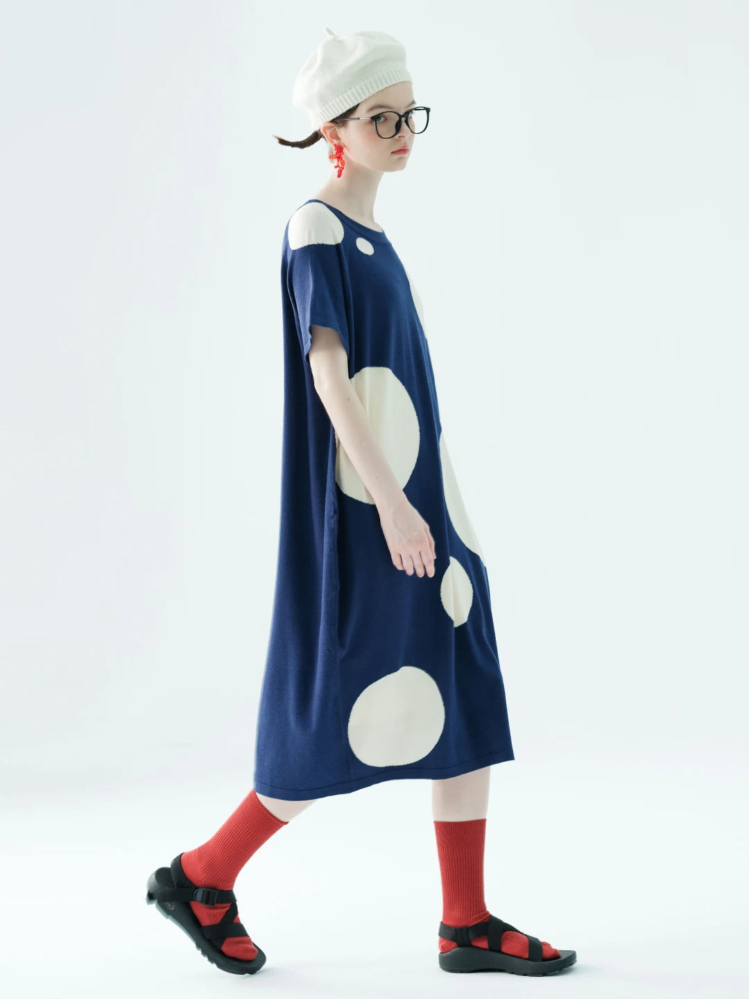 Élise Oversized Polka Dot Dress