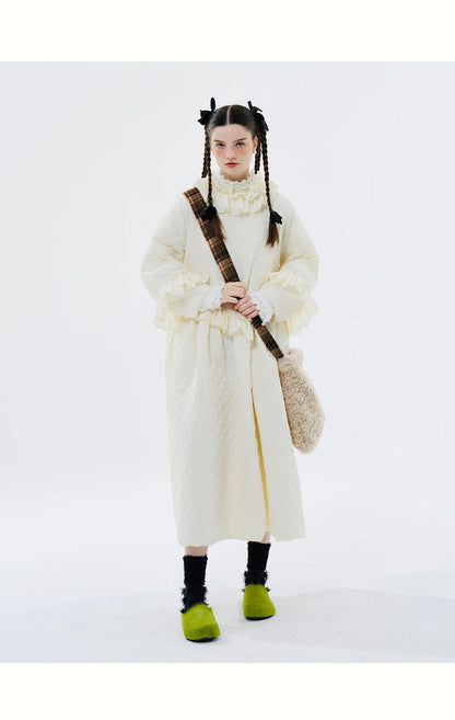 Elise Ruffled Quilted Dress