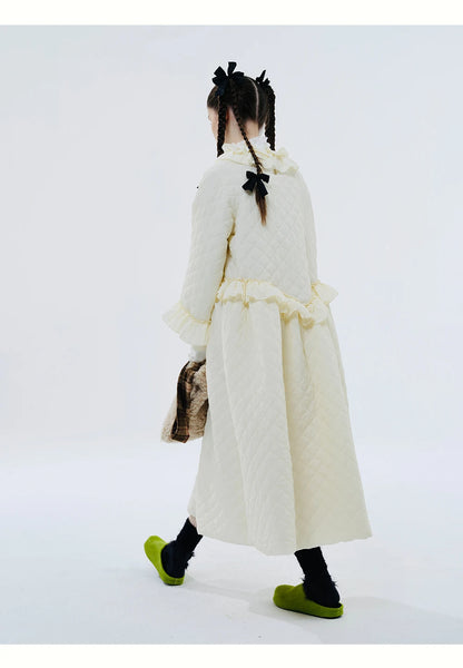 Elise Ruffled Quilted Dress