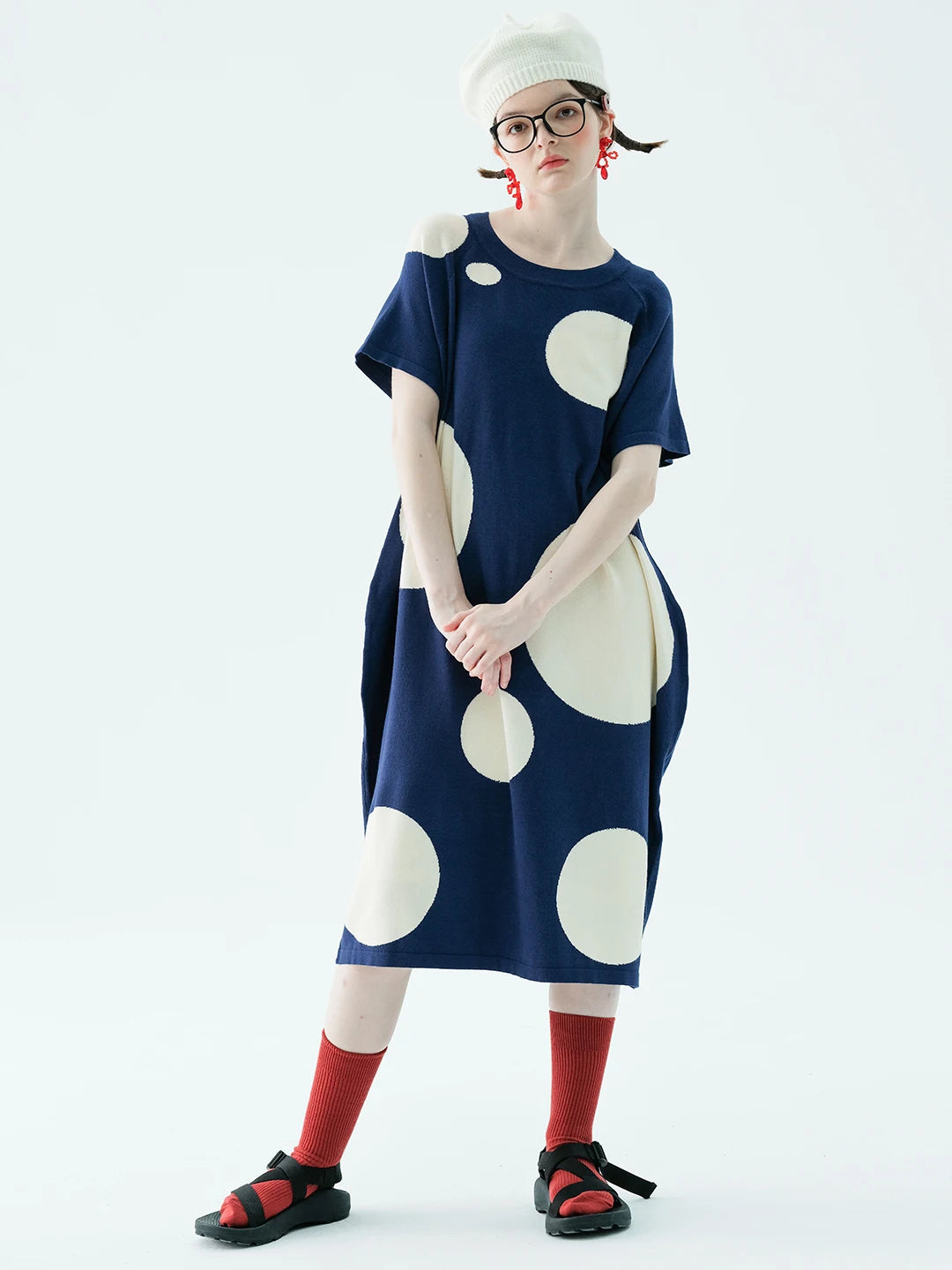 Élise Oversized Polka Dot Dress