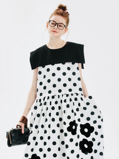Élodie Polka-Dot Midi Dress