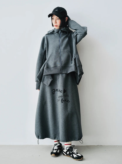 Charlotte Grey Zip-Up Hoodie