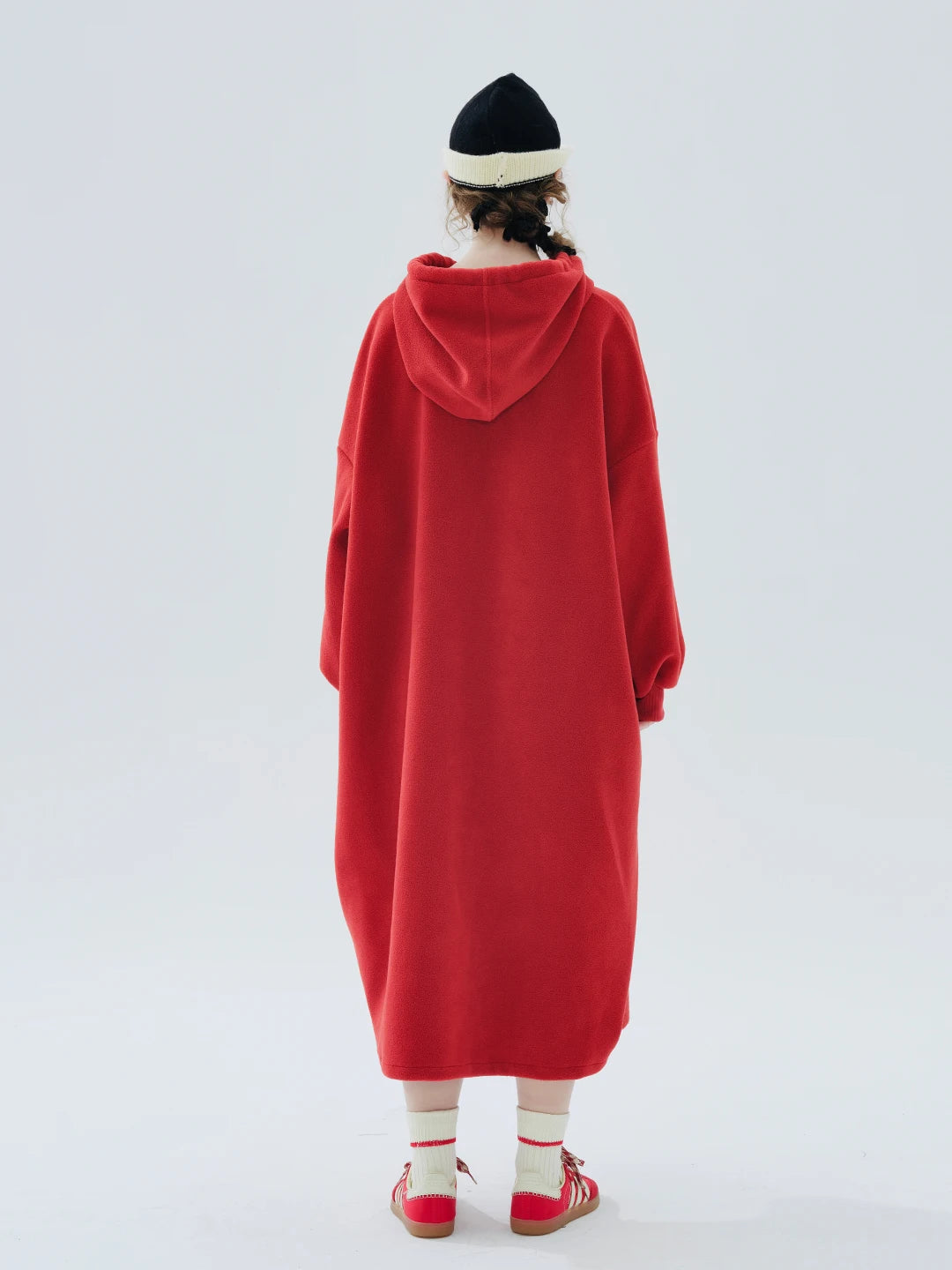 Clara Oversized Red Sweatshirt Dress