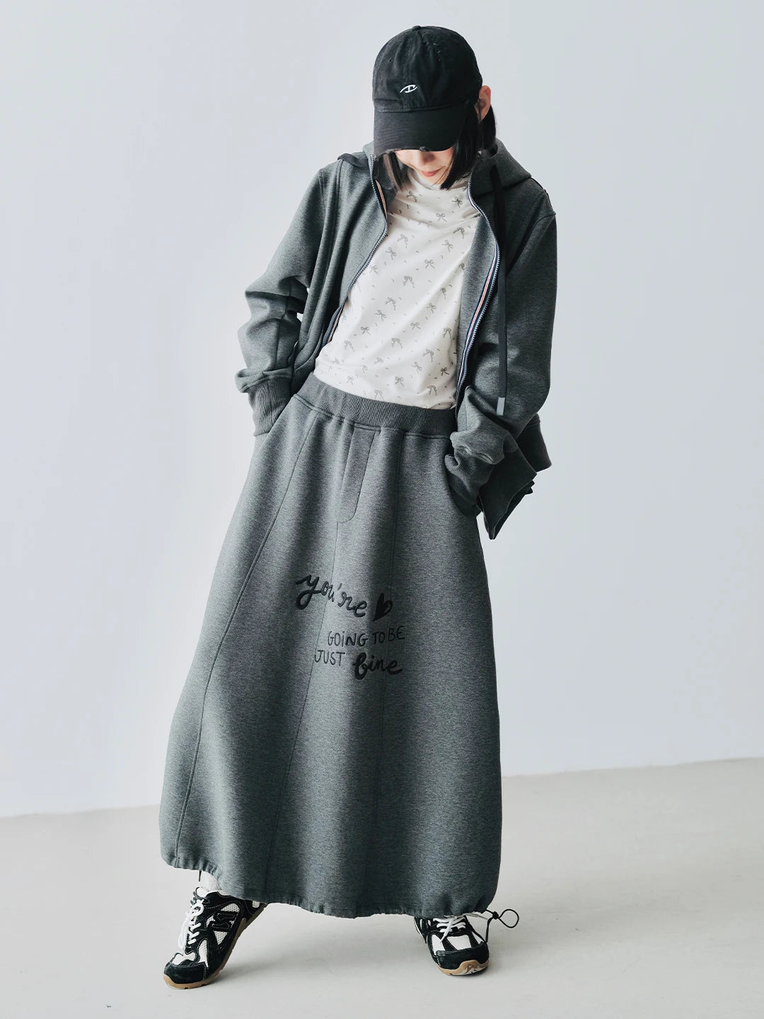 Charlotte Grey Zip-Up Hoodie