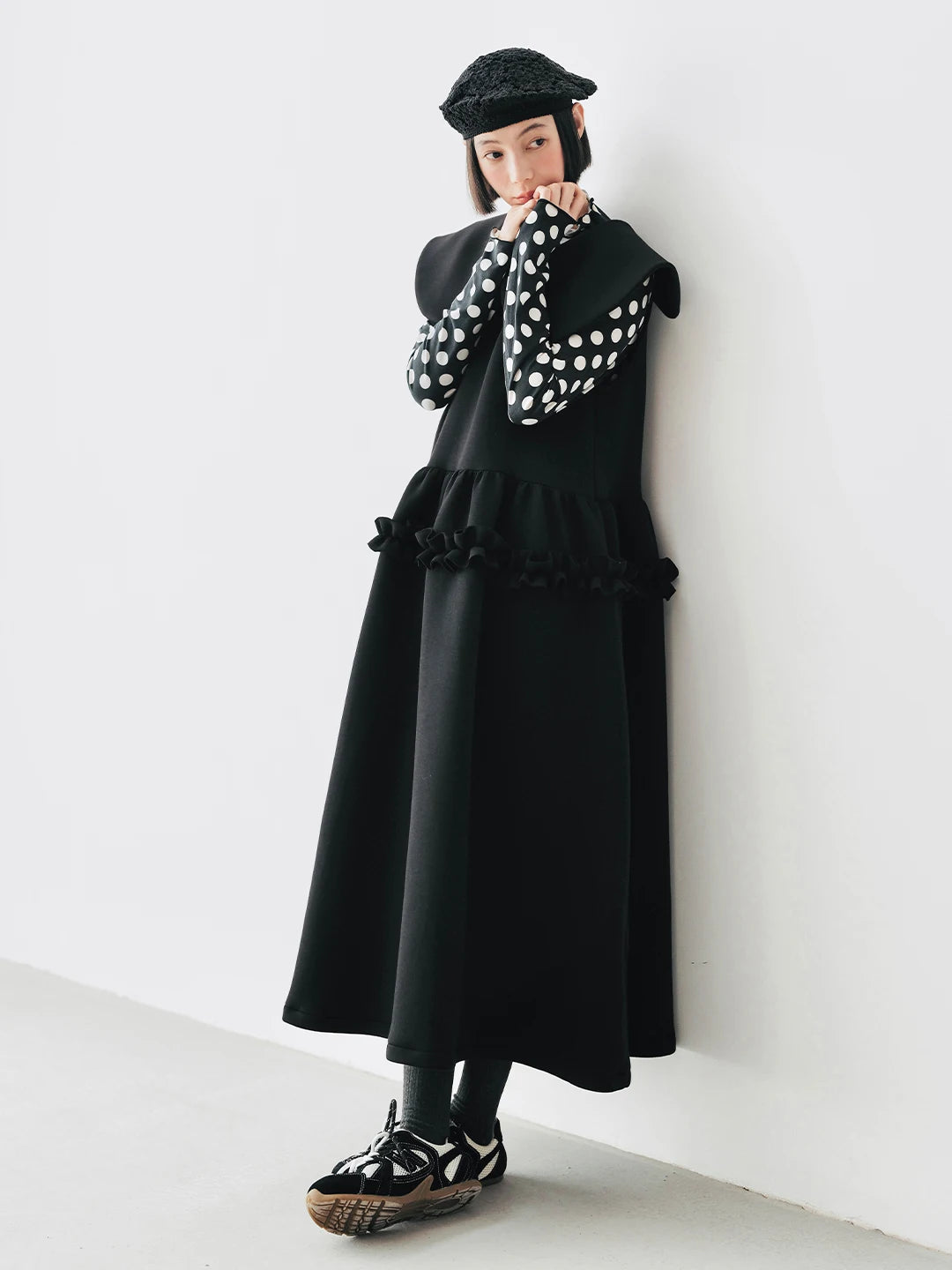Amélie Ruffle Trim Dress