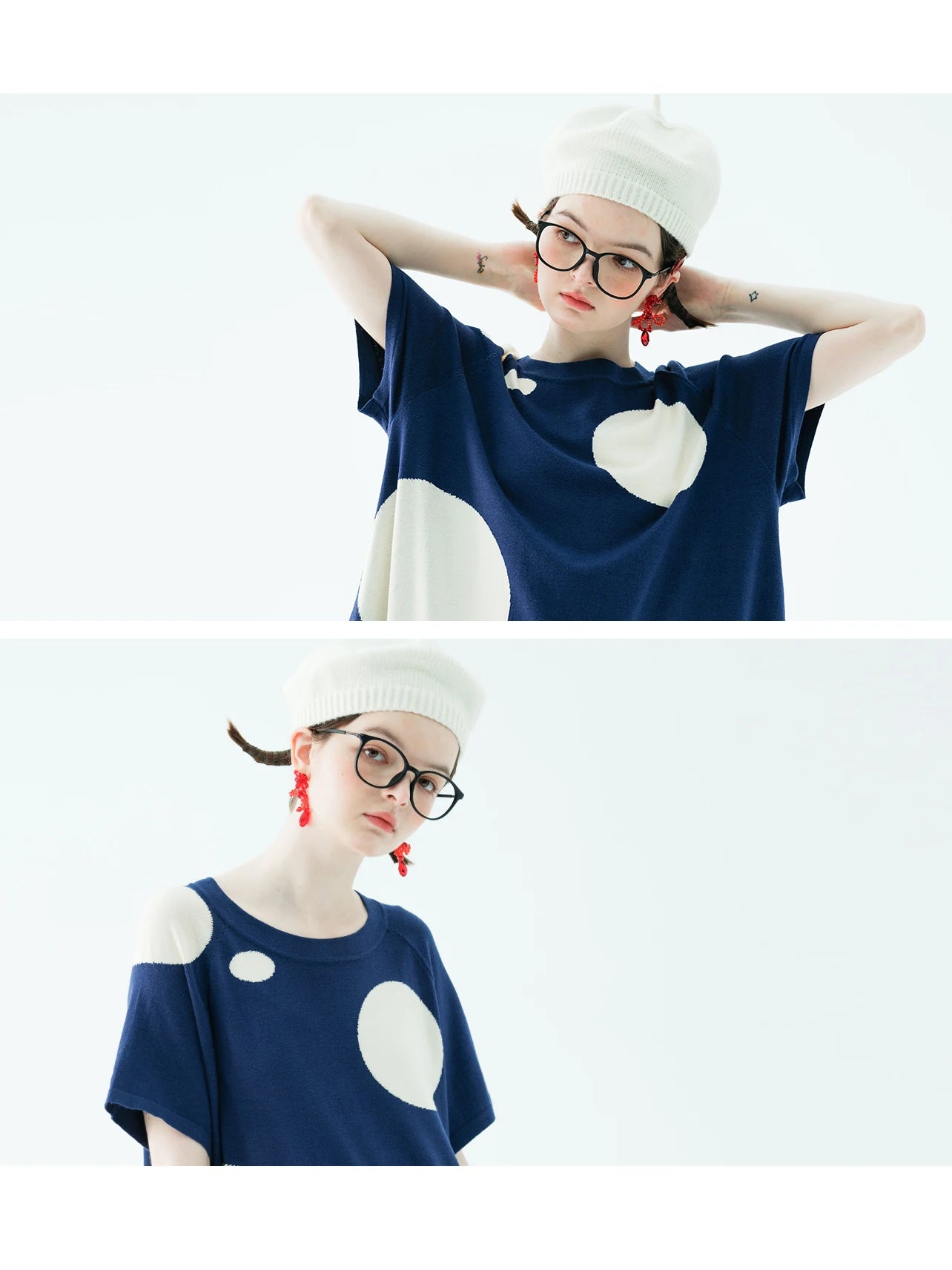 Élise Oversized Polka Dot Dress