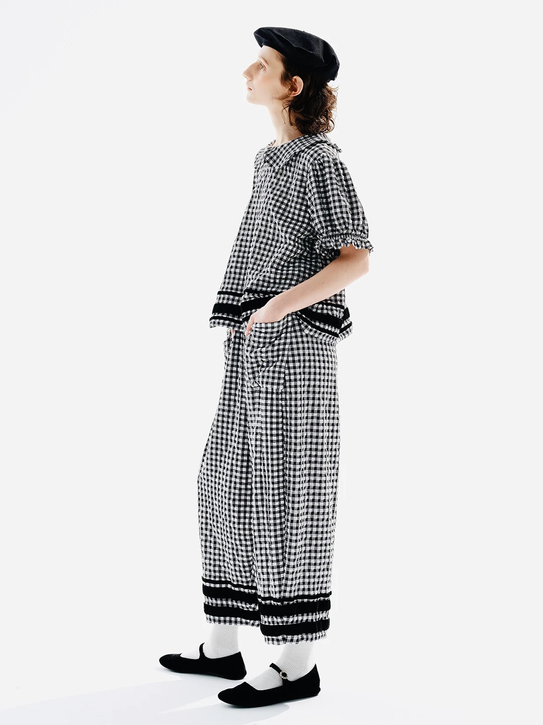 Black & White Gingham Lounge Pants
