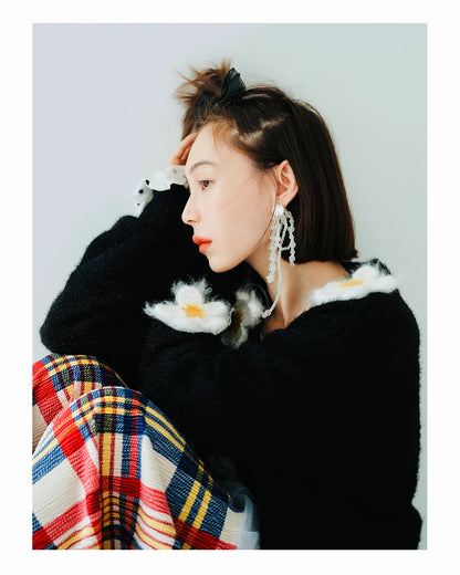 Camille Floral Accent Cardigan