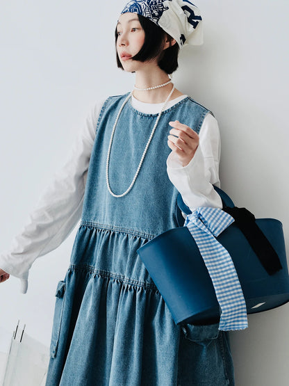 Élodie Sleeveless Denim Dress