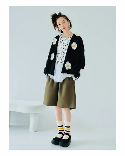 Camille Floral Accent Cardigan