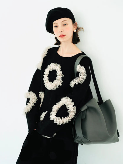 Élise Ruffle-Circle Sweater