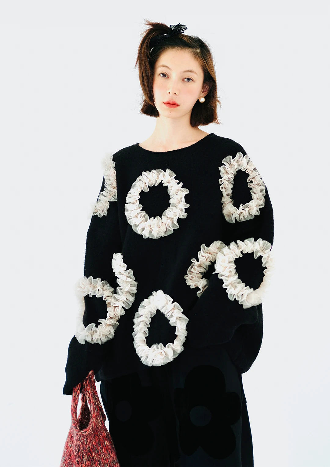 Élise Ruffle-Circle Sweater