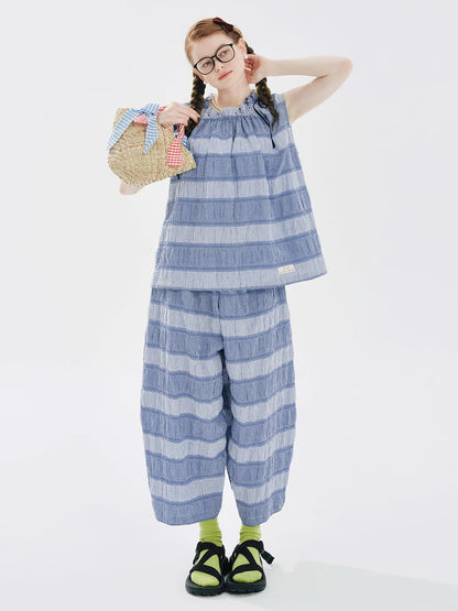 Striped Cotton Lounge Pants