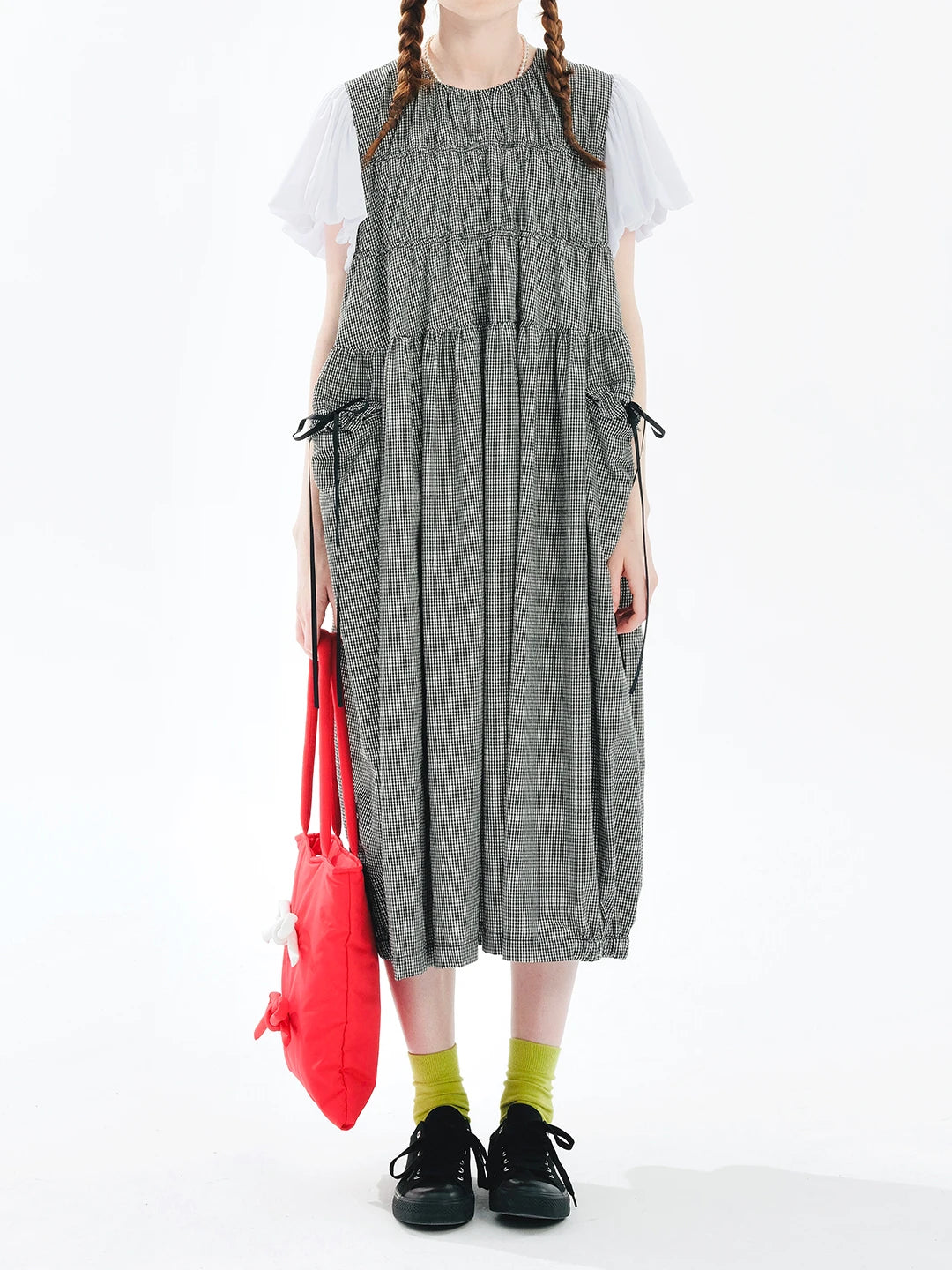 Margaux Gingham Gathered Dress