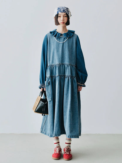 Élodie Sleeveless Denim Dress