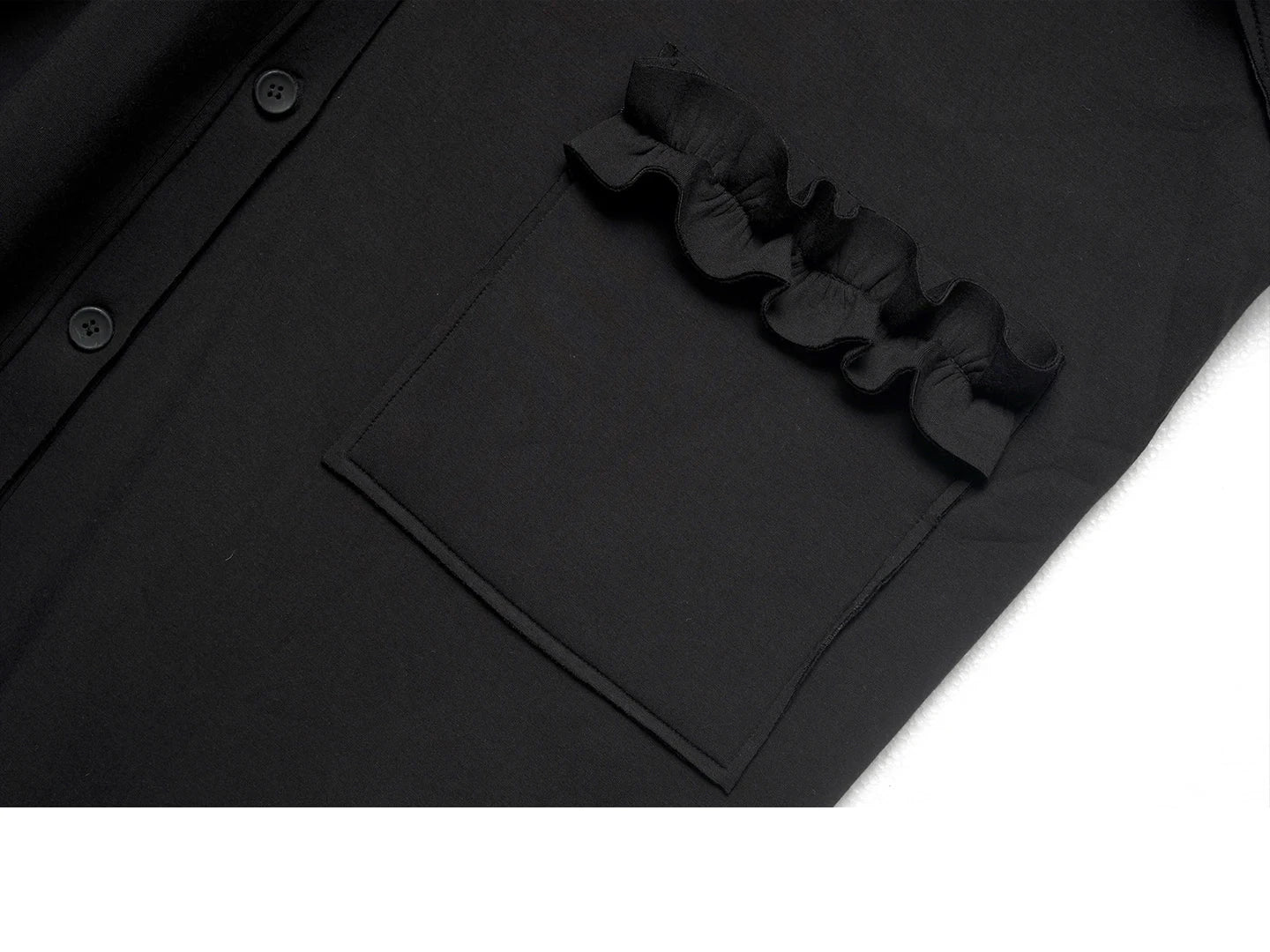 Ruffled Collar Oversized Coat