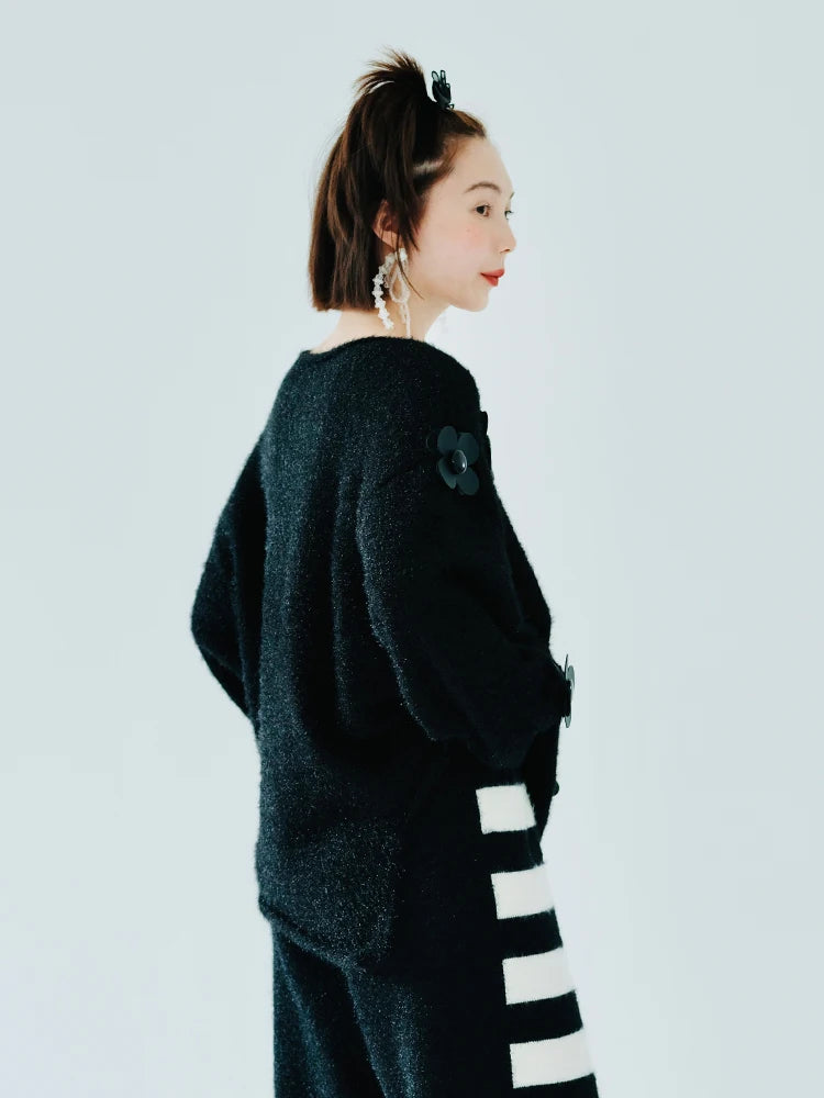 Mila Flower Appliqué Sweater