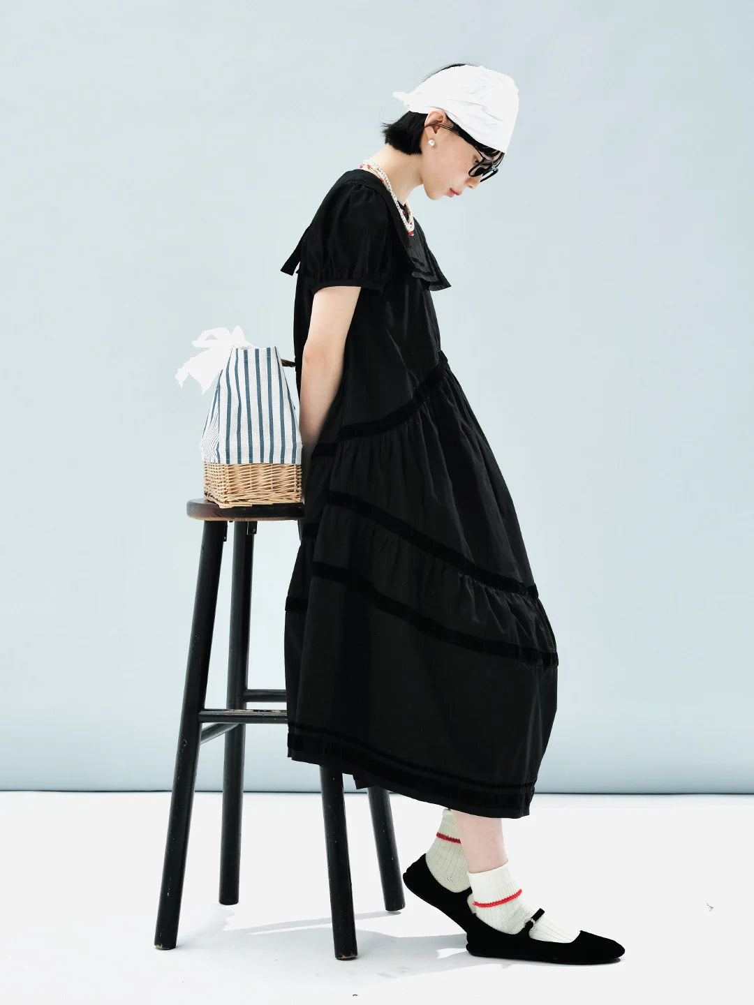 Juliette Black Tiered Dress