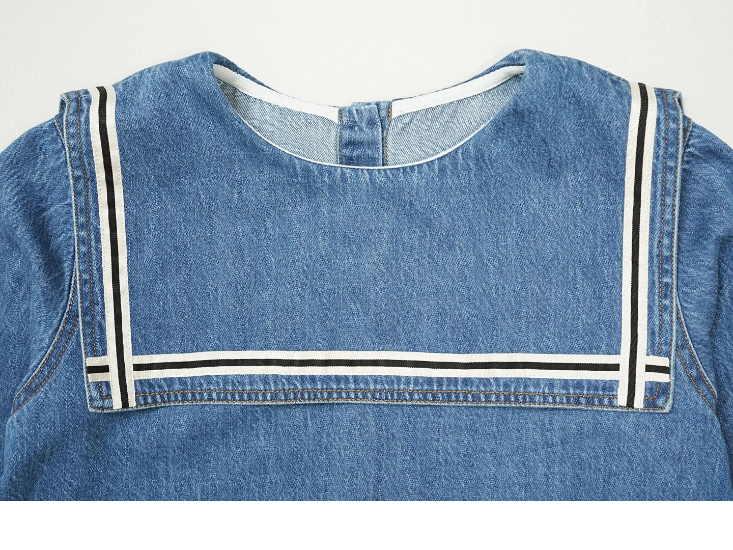 Denim Square Neck Top