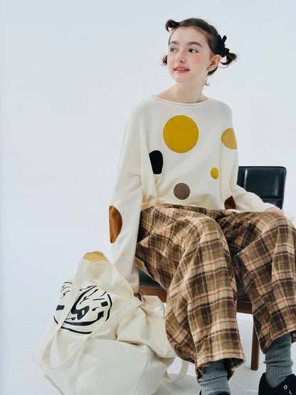 Brown Plaid Wool Lounge Pants