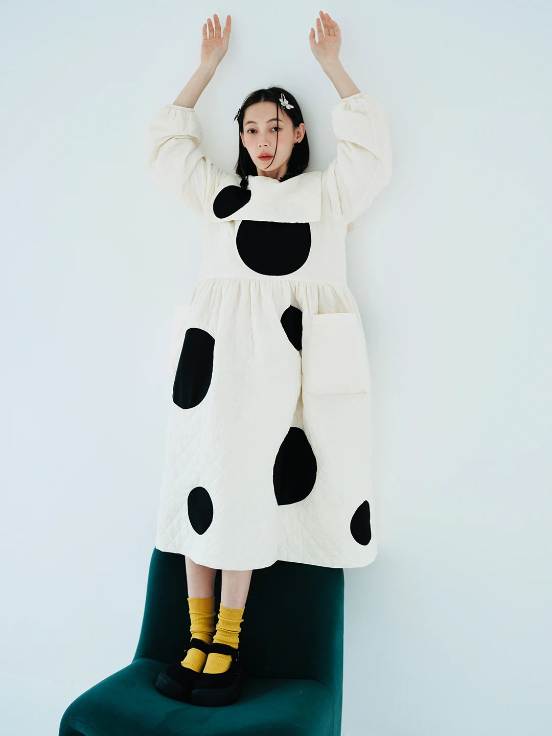 Clémence Abstract Dot Dress