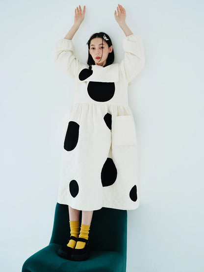 Clémence Abstract Dot Dress