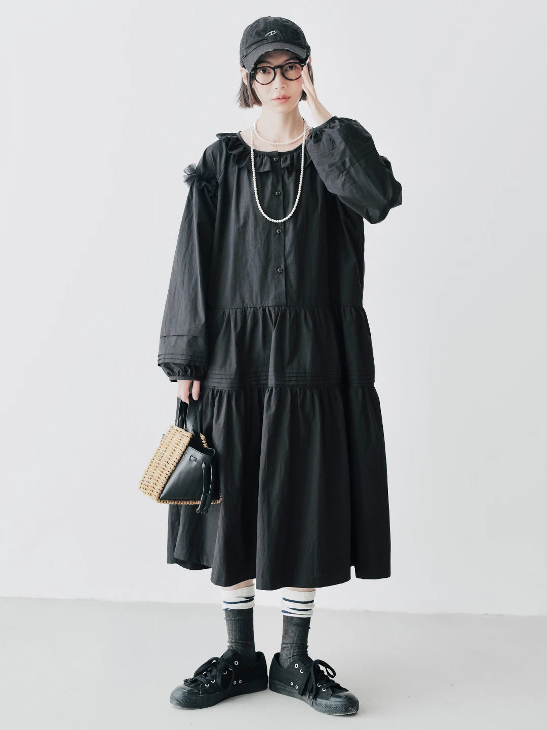 Clarisse Ruffled Midi Dress