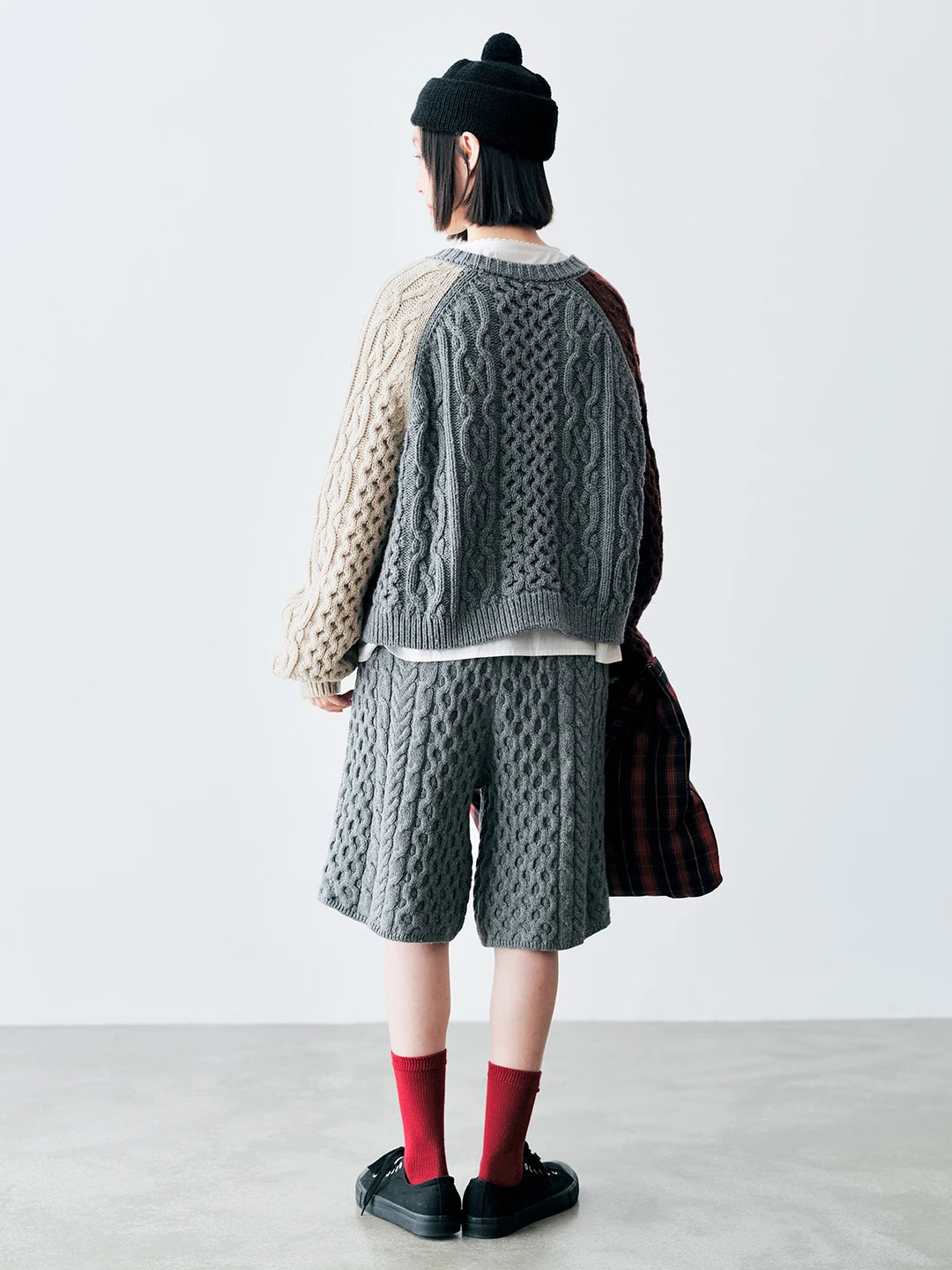 Cable Knit Woolen Shorts