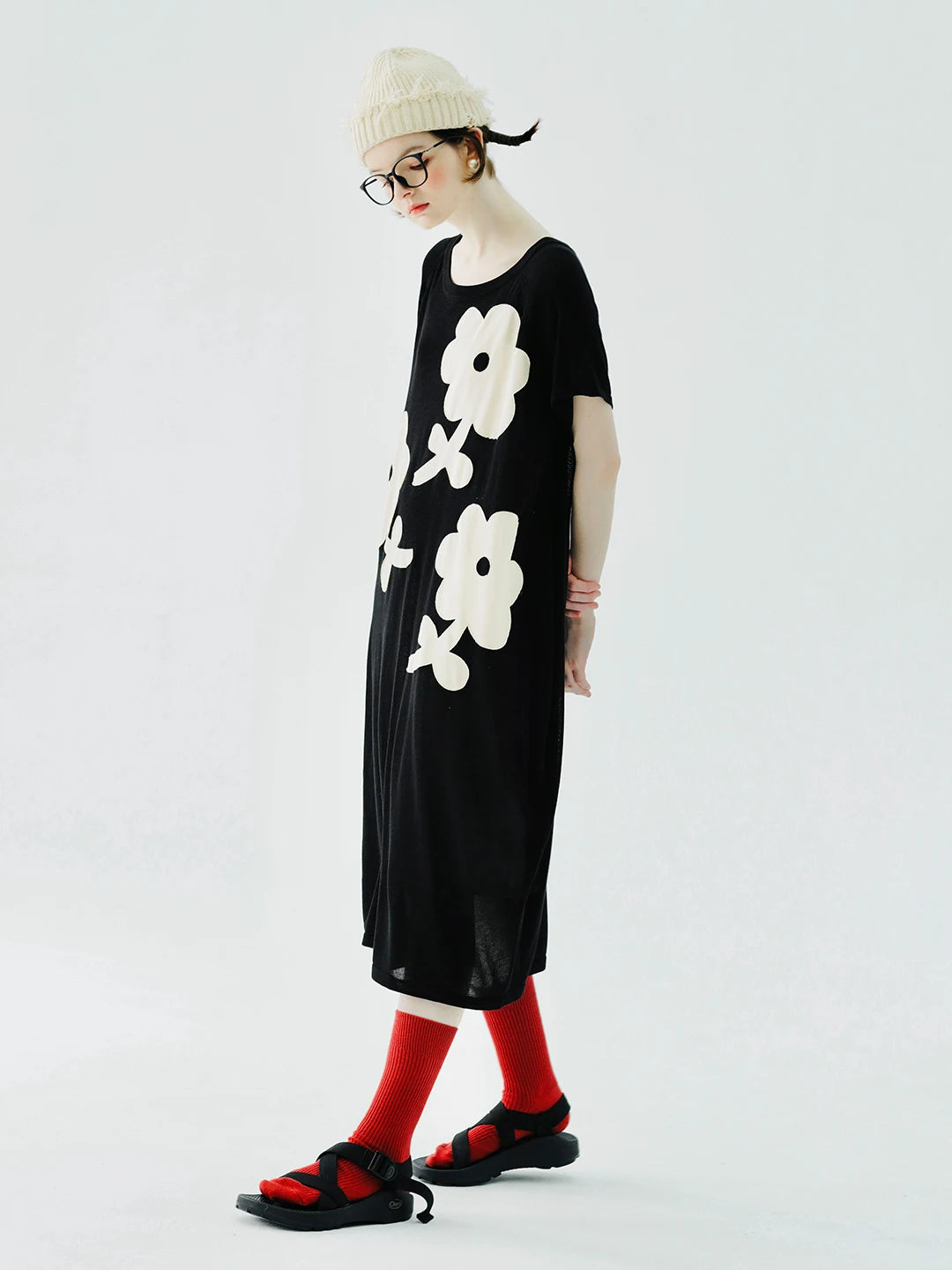 Gabrielle Floral Black Dress