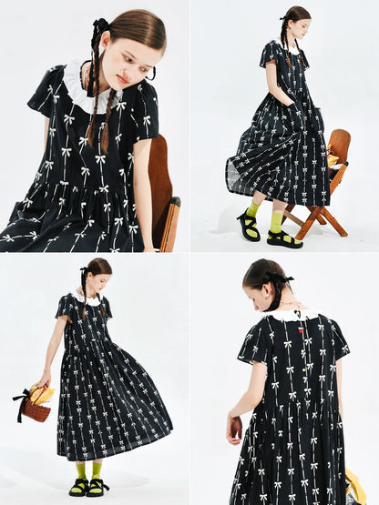 Lucie Bow-Embellished Midi Dress