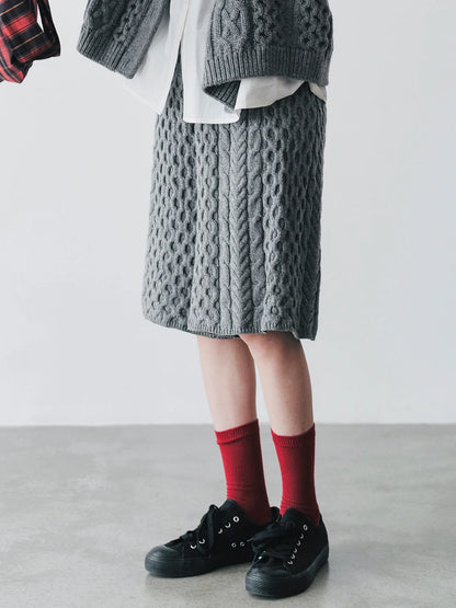 Cable Knit Woolen Shorts