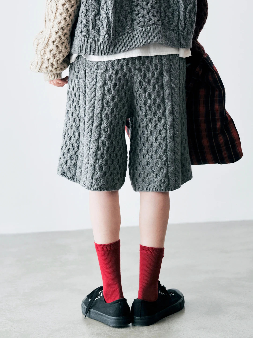 Cable Knit Woolen Shorts