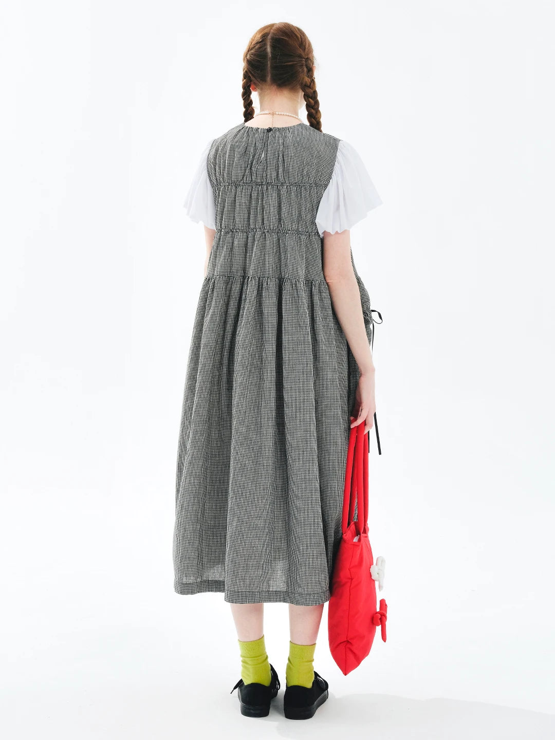 Margaux Gingham Gathered Dress