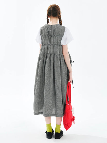 Margaux Gingham Gathered Dress