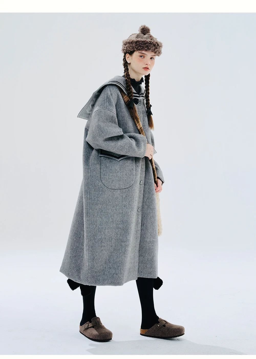 Elise Wool Blend Sailor Coat