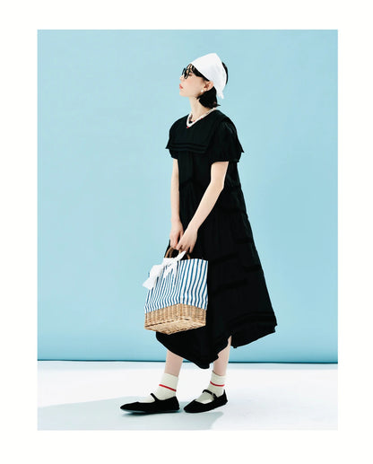 Juliette Black Tiered Dress