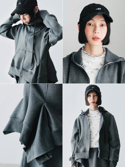 Charlotte Grey Zip-Up Hoodie