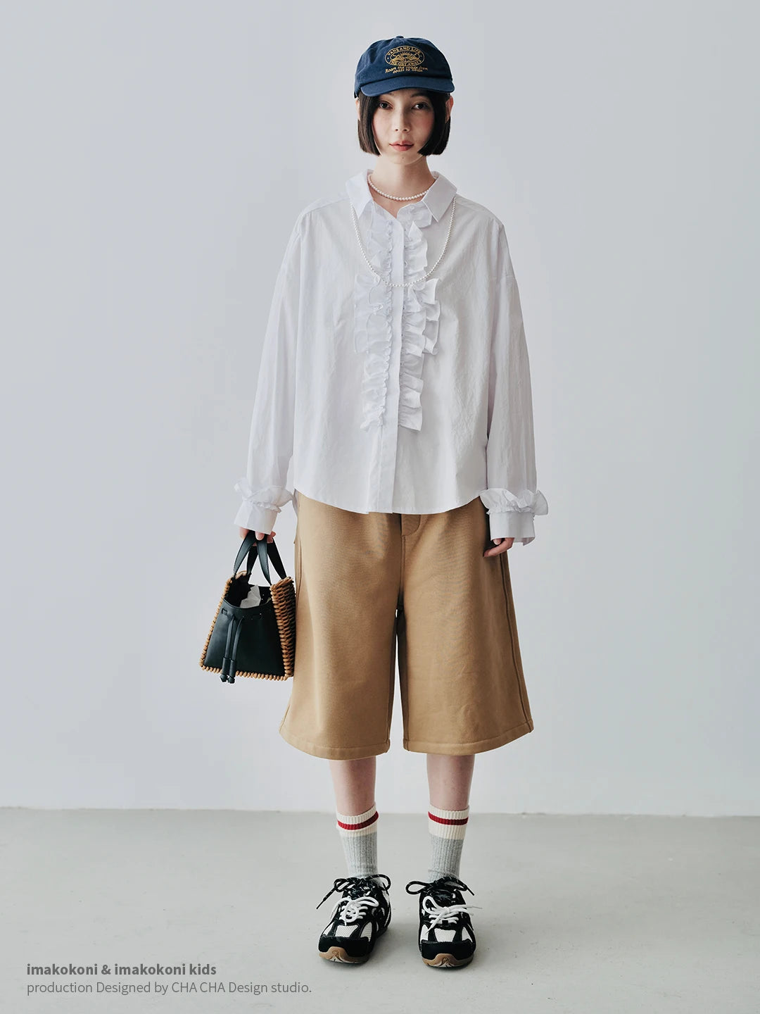 White Lace Patchwork Long-Sleeve Shirt